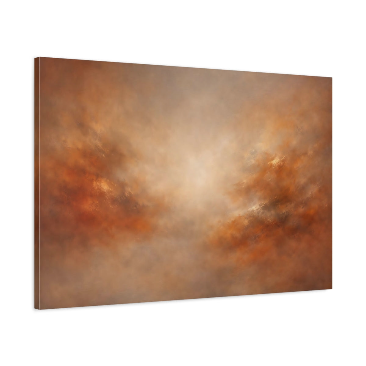 Side Mockup 1. Abstract Abstract Texture Earthy Abstract shown as stretched canvas wall art