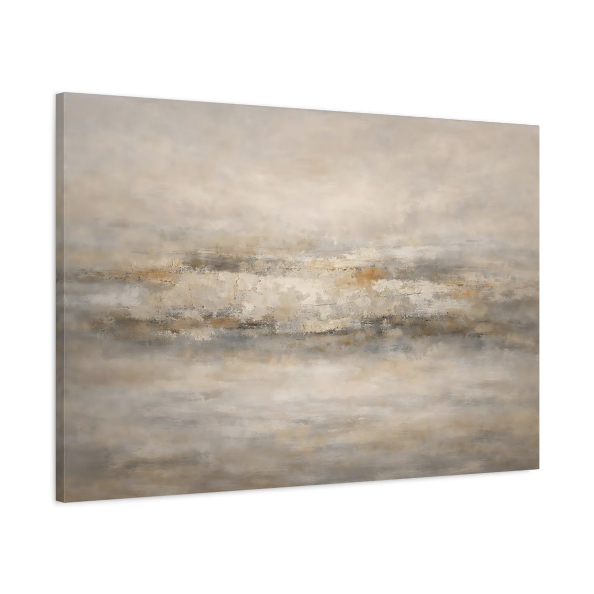 Side Mockup 1. Abstract Abstract Texture Neutral Abstract shown as stretched canvas wall art