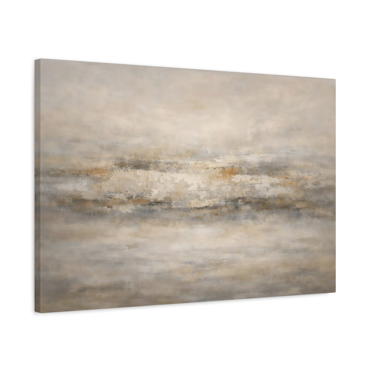 Side Mockup 2. Abstract Abstract Texture Neutral Abstract shown as stretched canvas wall art