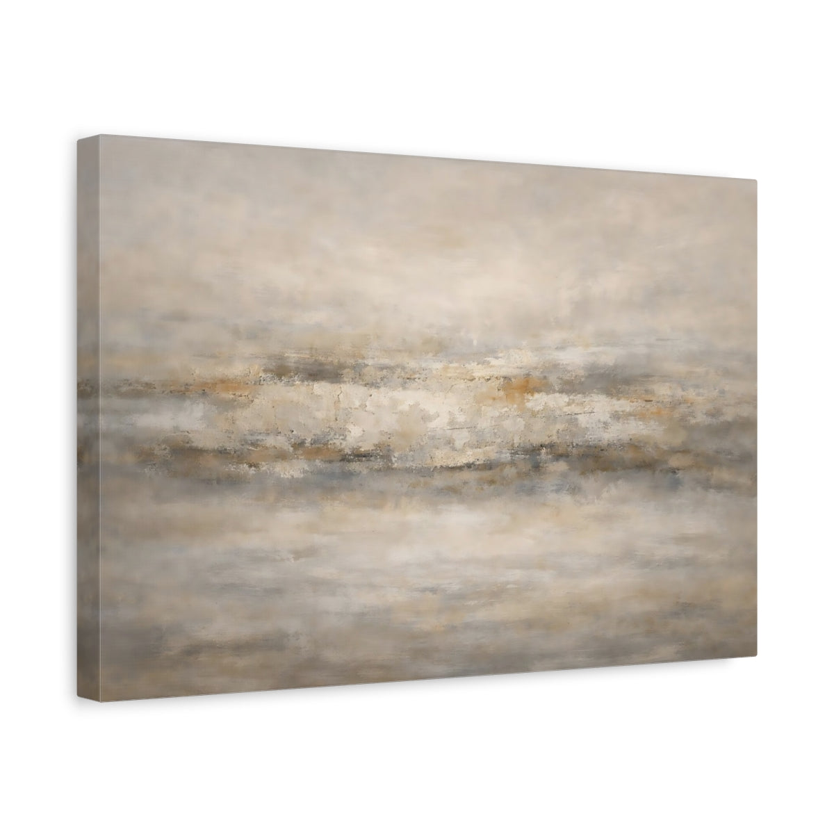 Side Mockup 4. Abstract Abstract Texture Neutral Abstract shown as stretched canvas wall art