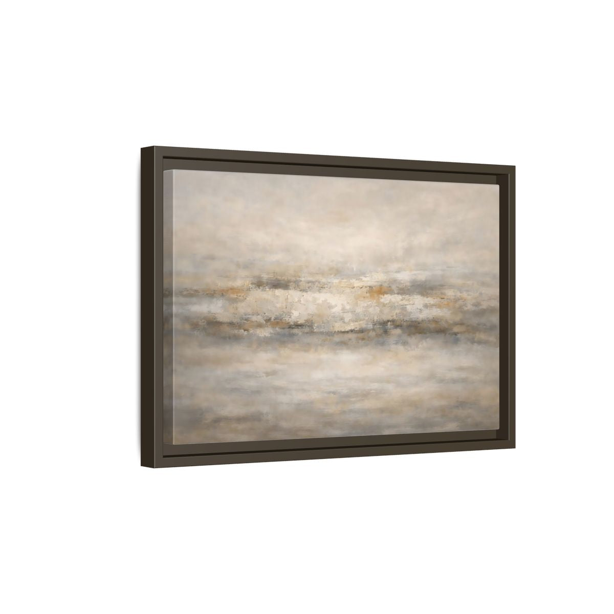 Side Mockup 5. Abstract Abstract Texture Neutral Textured shown as stretched canvas wall art