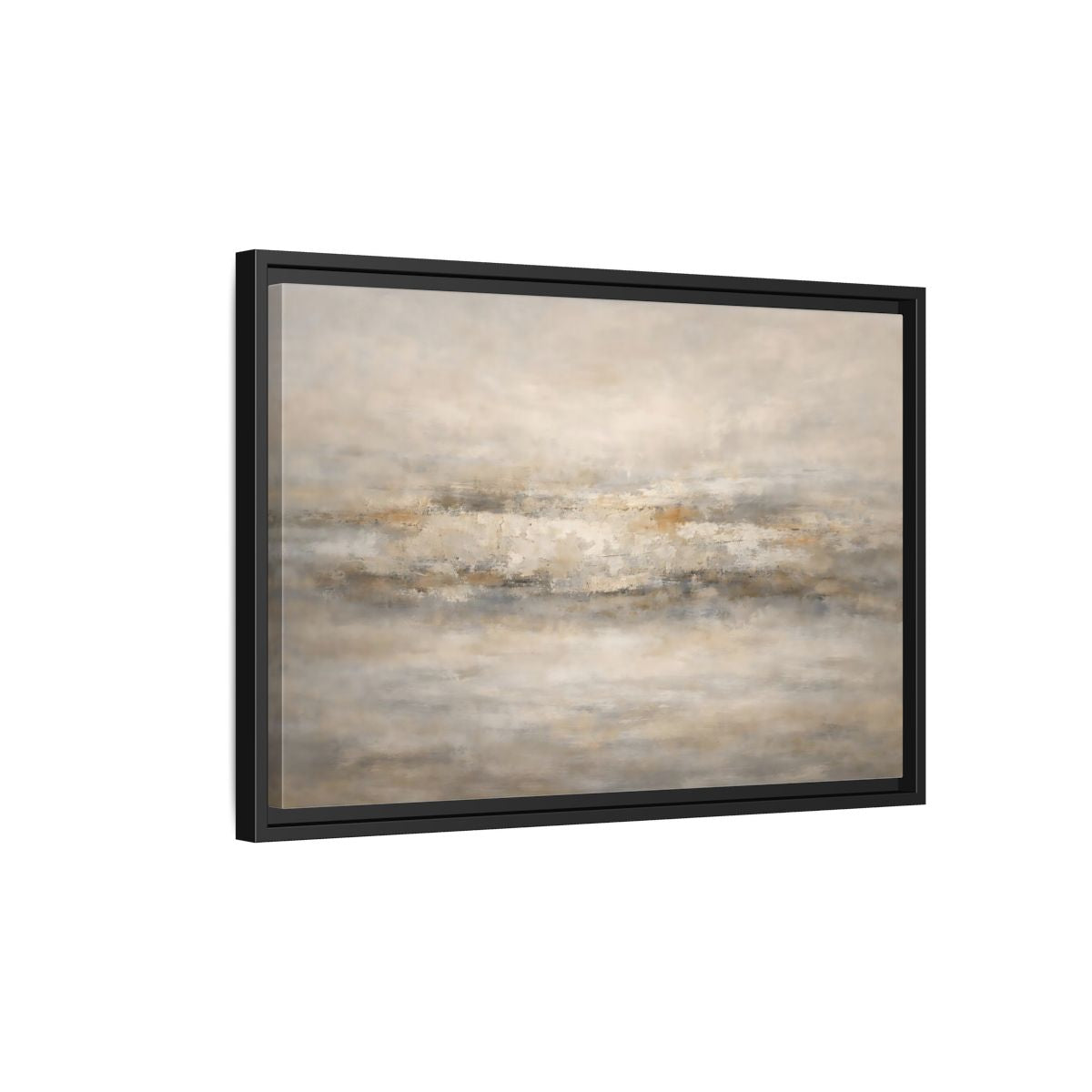 Side Mockup 3. Abstract Abstract Texture Neutral Textured shown as stretched canvas wall art