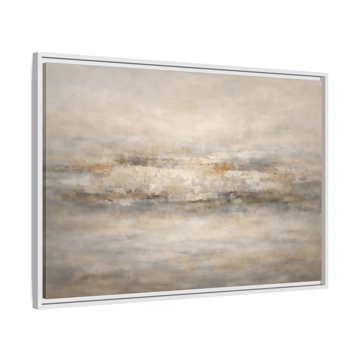 Side Mockup 8. Abstract Abstract Texture Neutral Textured shown as stretched canvas wall art