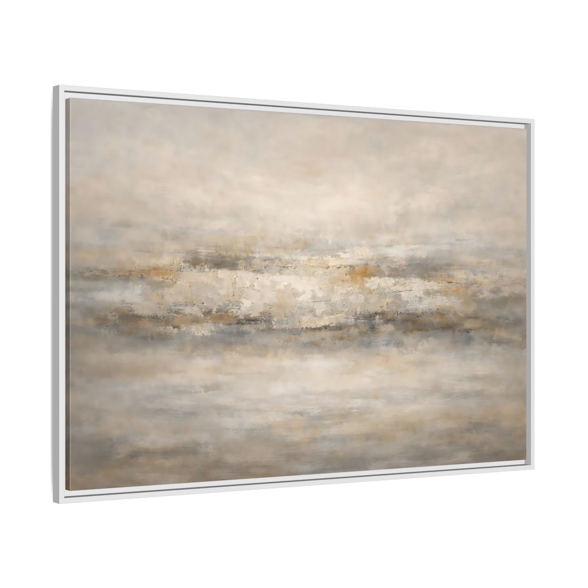 Side Mockup 7. Abstract Abstract Texture Neutral Textured shown as stretched canvas wall art
