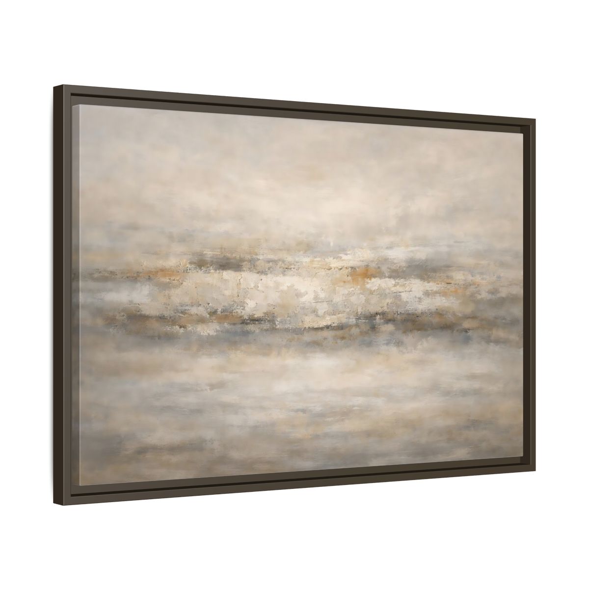 Side Mockup 11. Abstract Abstract Texture Neutral Textured shown as stretched canvas wall art