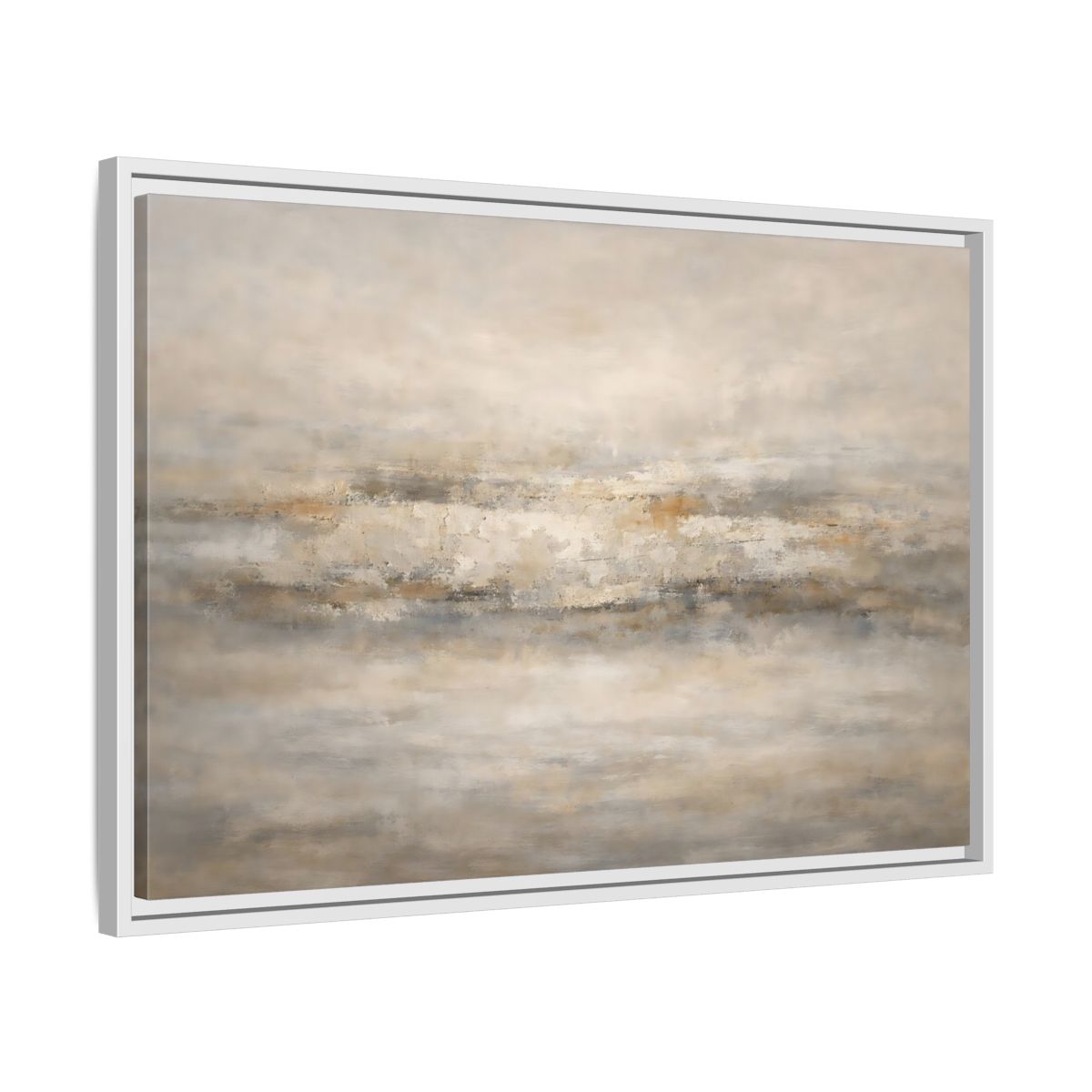 Side Mockup 10. Abstract Abstract Texture Neutral Textured shown as stretched canvas wall art