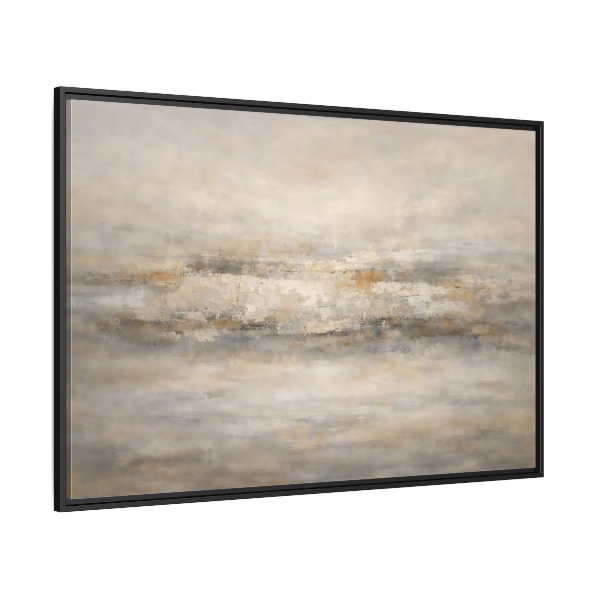 Side Mockup 12. Abstract Abstract Texture Neutral Textured shown as stretched canvas wall art