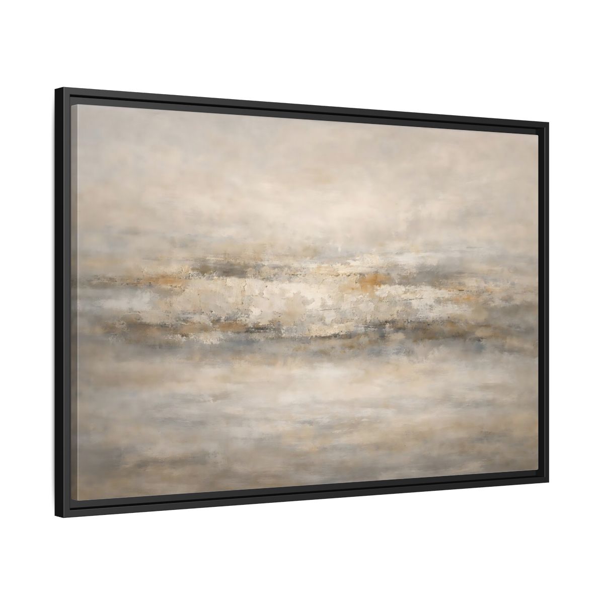 Side Mockup 13. Abstract Abstract Texture Neutral Textured shown as stretched canvas wall art