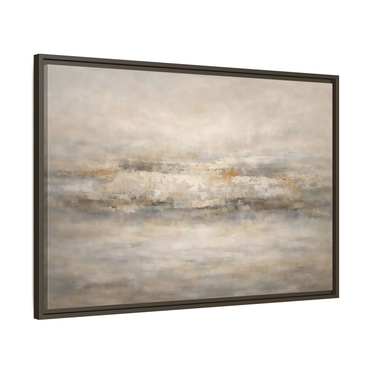 Side Mockup 9. Abstract Abstract Texture Neutral Textured shown as stretched canvas wall art