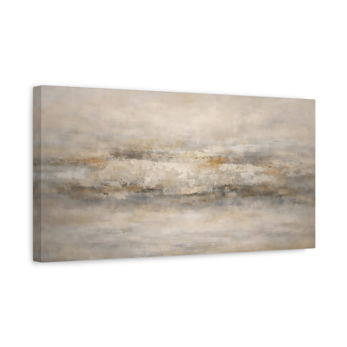 Side Mockup 3. Abstract Textured Abstraction Neutral Abstract Texture shown as stretched canvas wall art