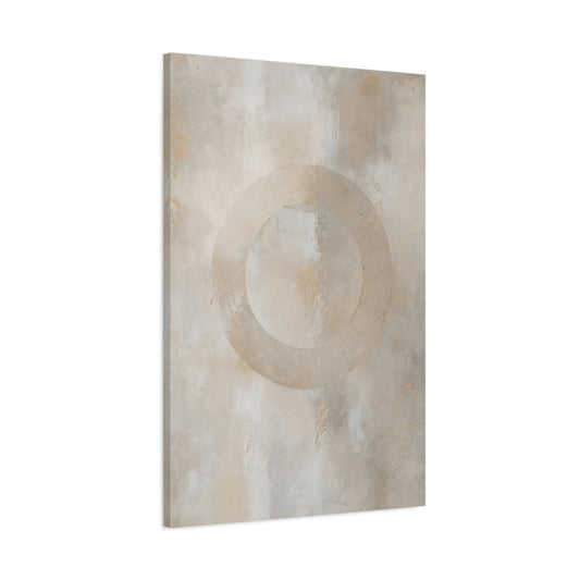 Main Mockup. Abstract Textured Circle Neutral Abstract shown as stretched canvas wall art