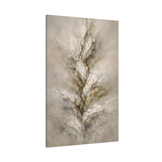 Main Mockup. Abstract Textured Vein Beige Gold Abstract shown as stretched canvas wall art