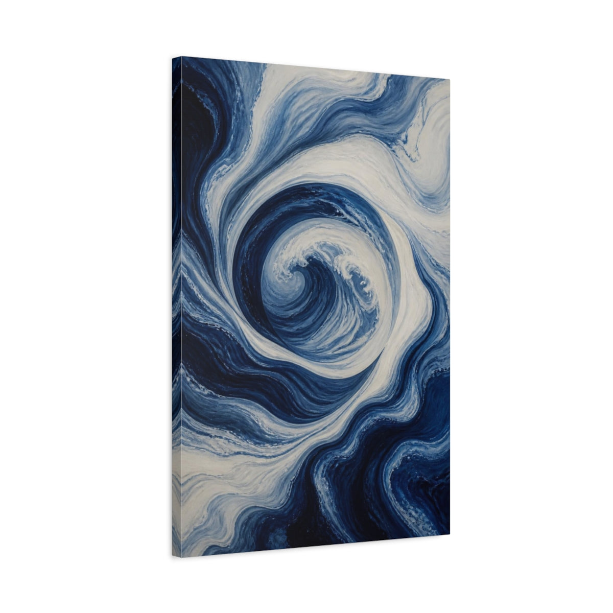 Side Mockup 2. Abstract Wave Swirl shown as canvas print