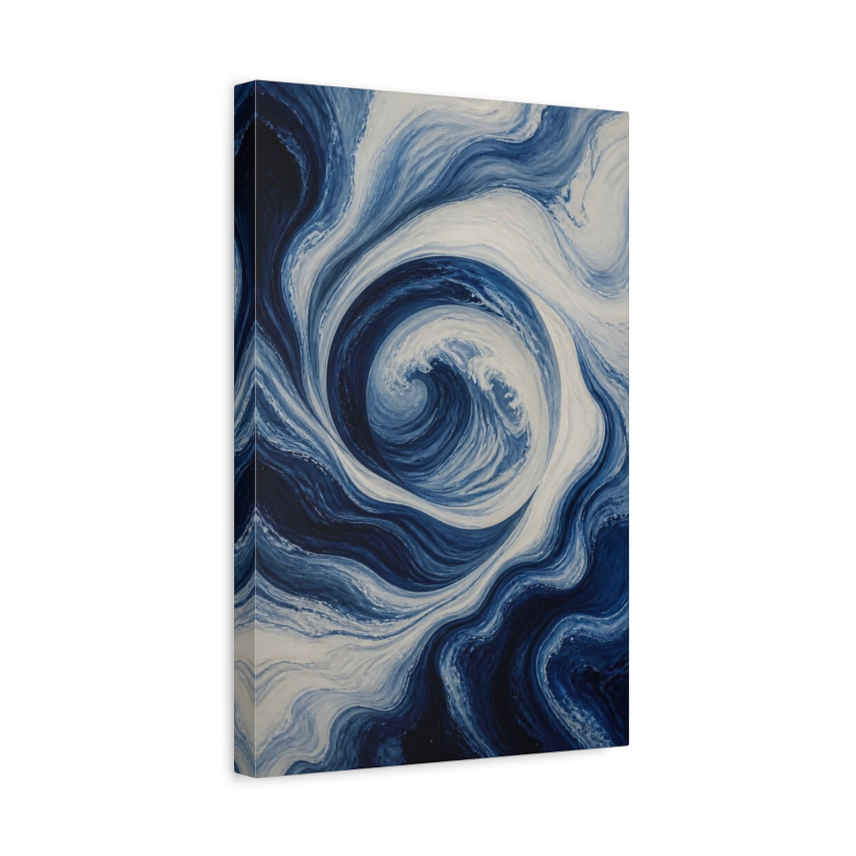 Side Mockup 4. Abstract Wave Swirl shown as canvas print