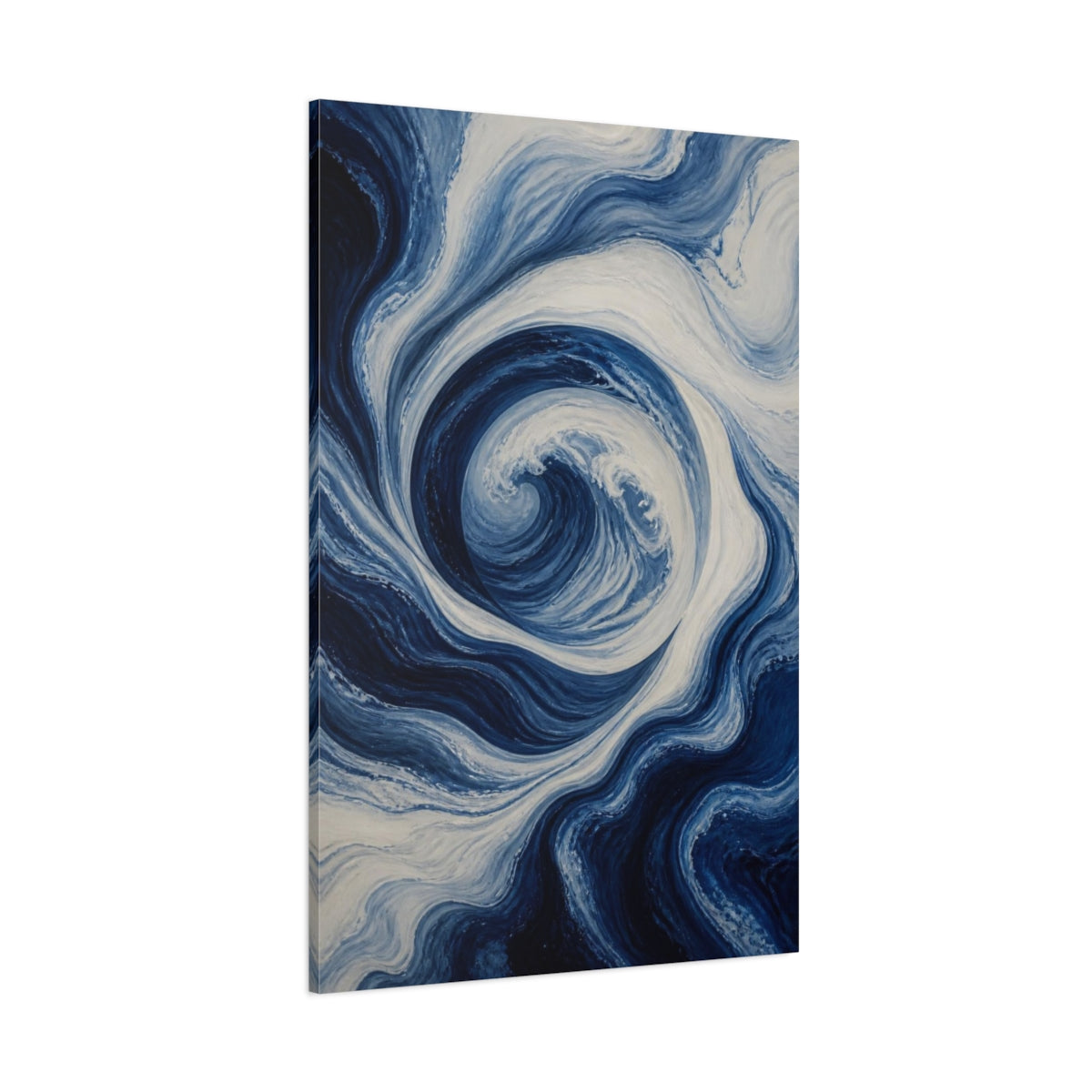 Side Mockup 1. Abstract Wave Swirl shown as canvas print