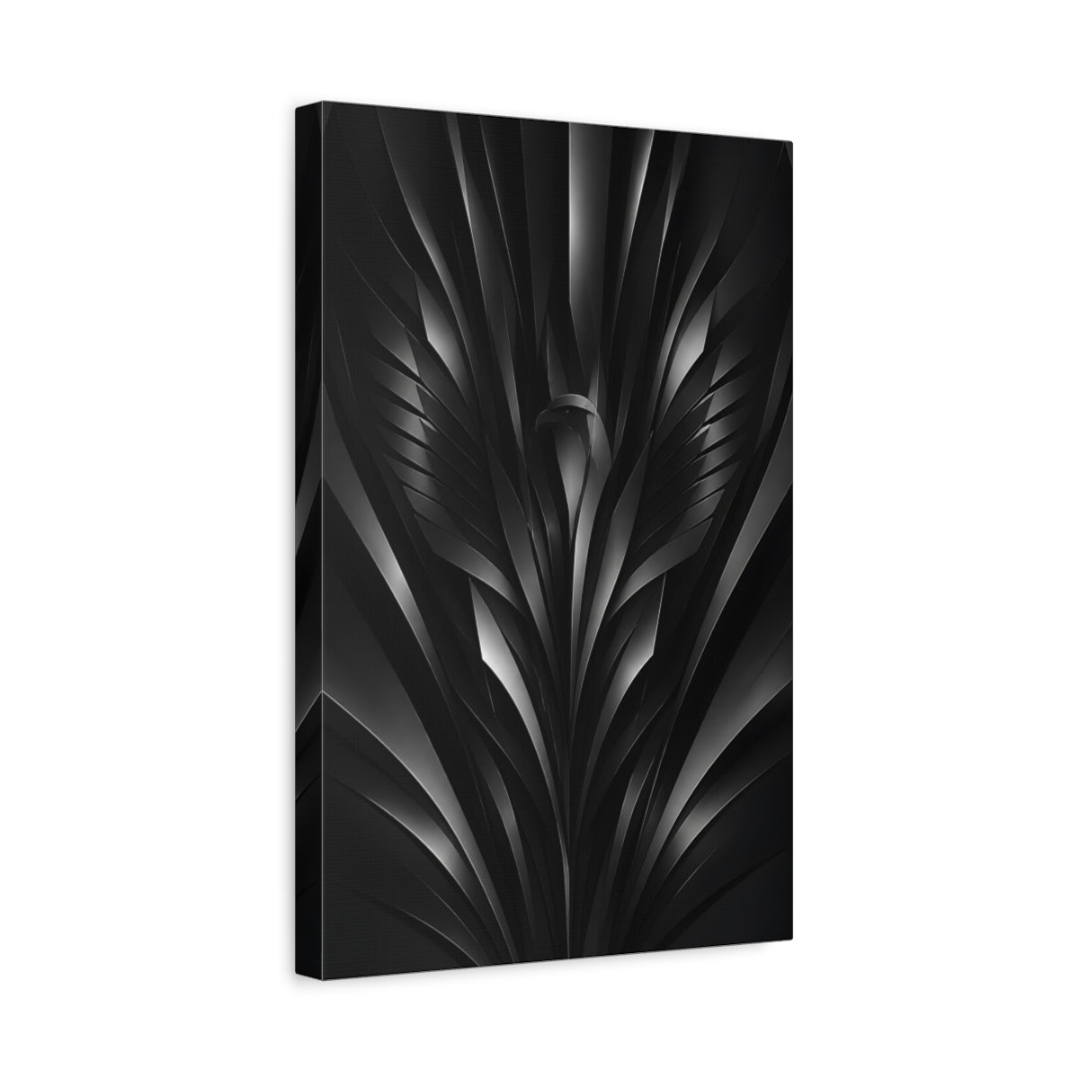 Side Mockup 4. Abstract Wing Motif shown as canvas print