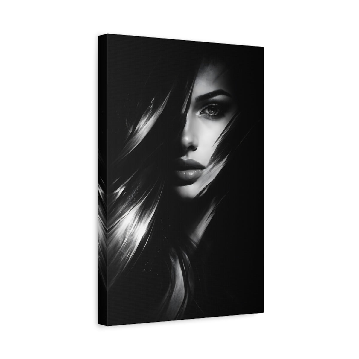 Abstract Woman S Face - Canvas Wall Art Print - YesArtYes