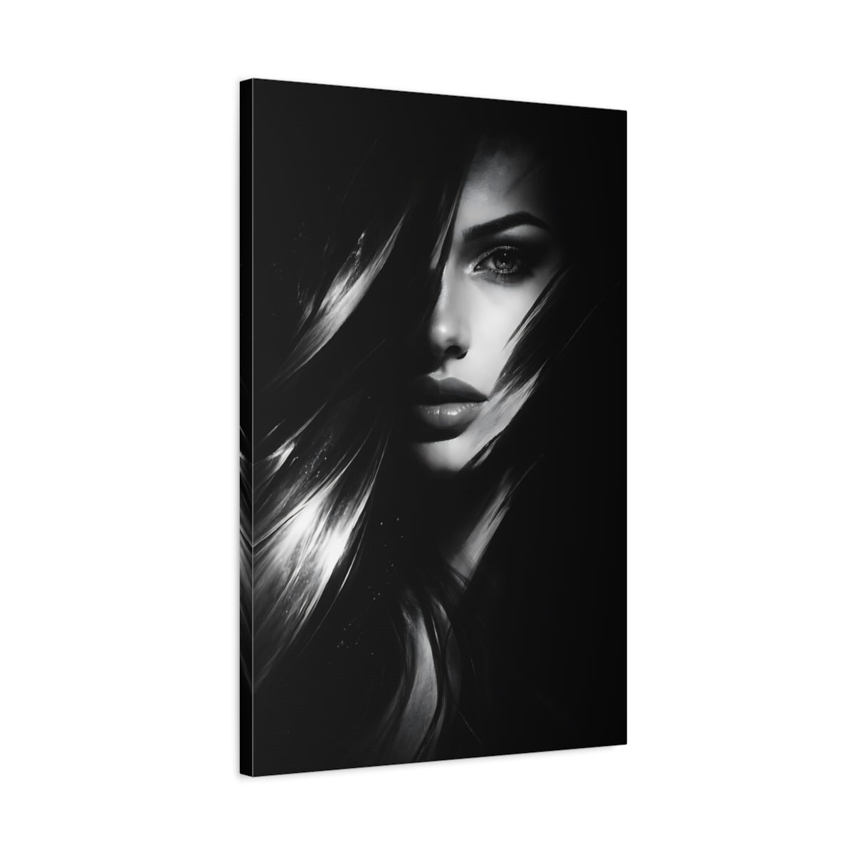 Abstract Woman S Face - Canvas Wall Art Print - YesArtYes