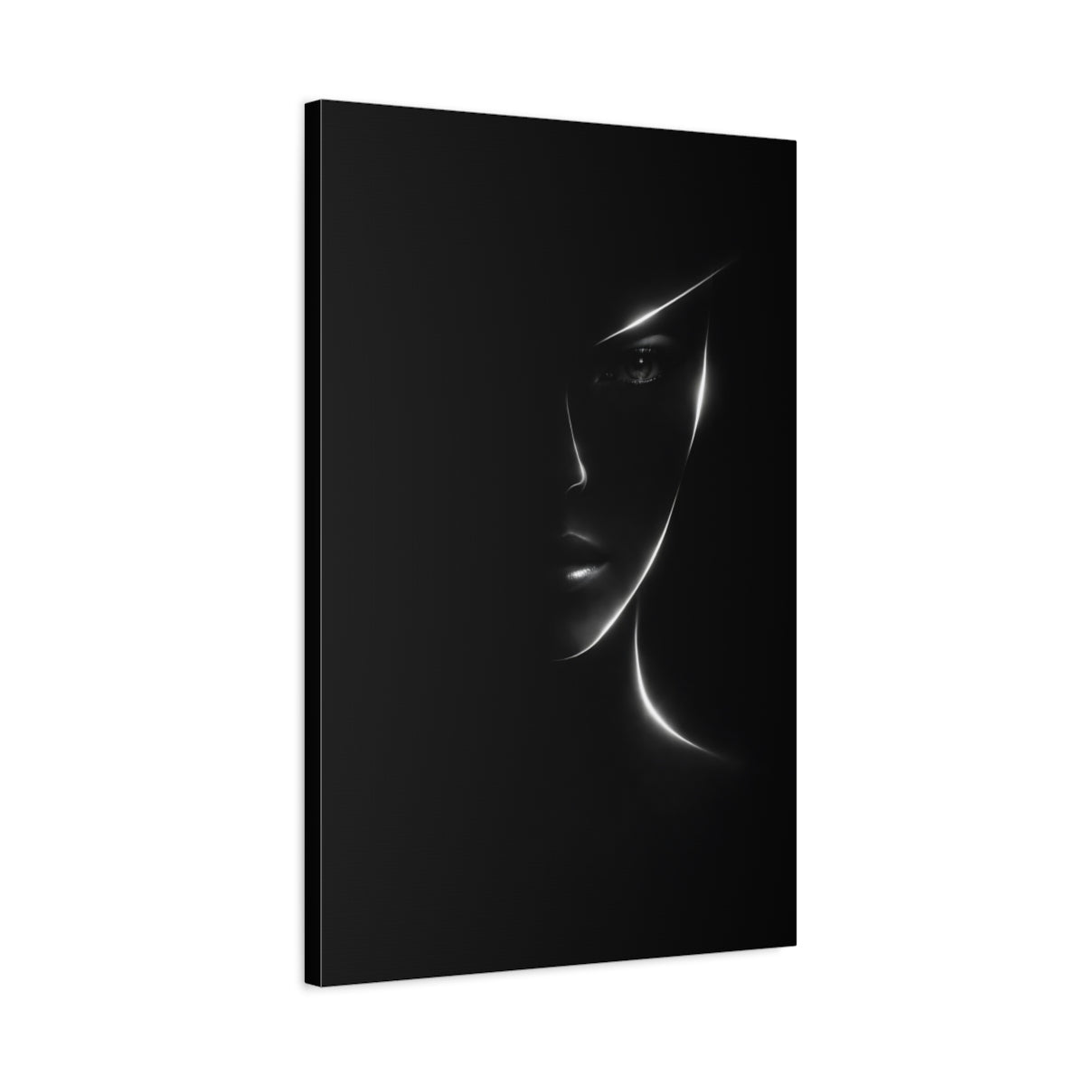 Abstract Woman S Face - Canvas Wall Art Print - YesArtYes