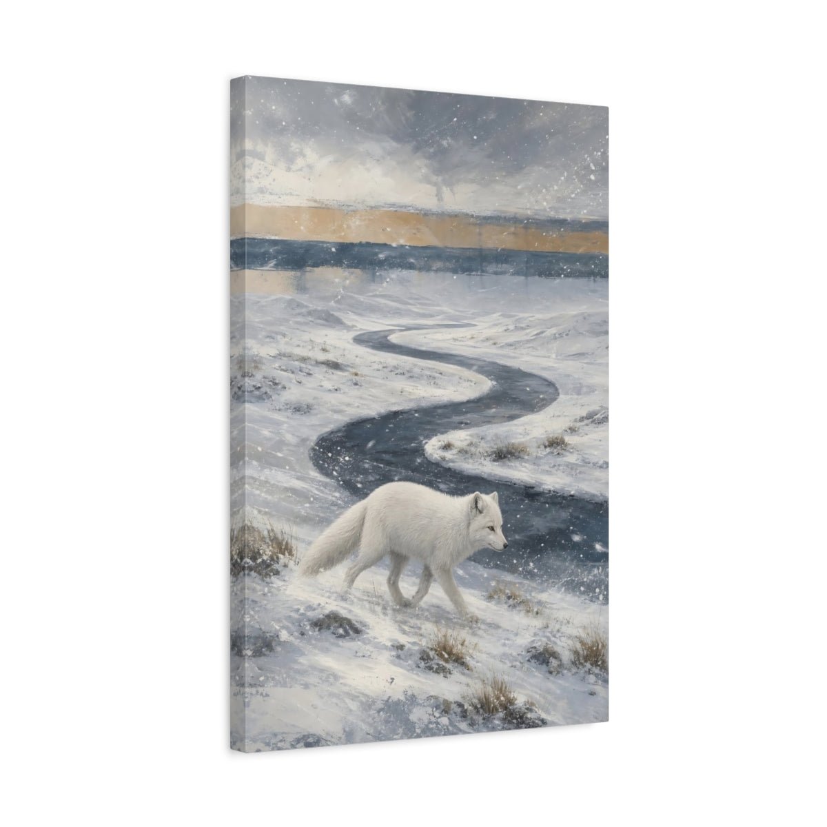 Abstracted Horizon Bands With Aged Pigment Canvas Wall Art Print – Living Room Decor, Large - YesArtYes
