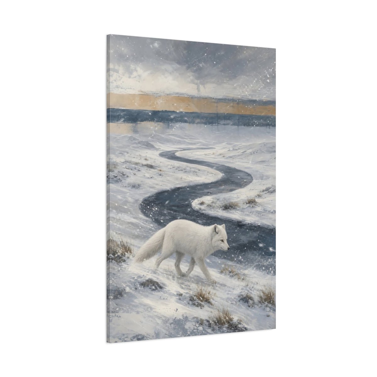 Abstracted Horizon Bands With Aged Pigment Canvas Wall Art Print – Living Room Decor, Large - YesArtYes