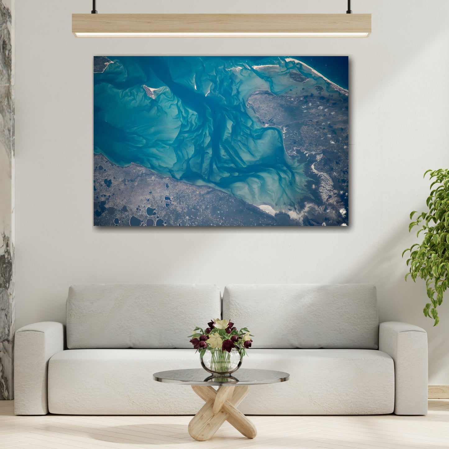 Coastal Spacs Landscape Canvas NASA Wall Art Prints