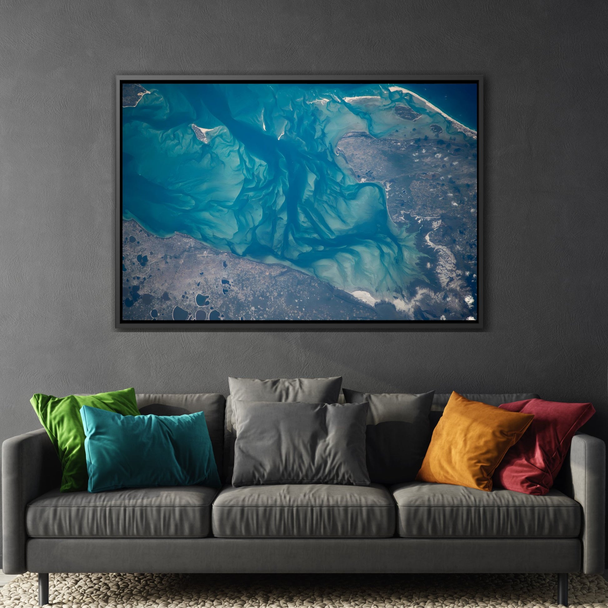 Aerial Majesty Canvas Prints - Blue Ocean Art Decor