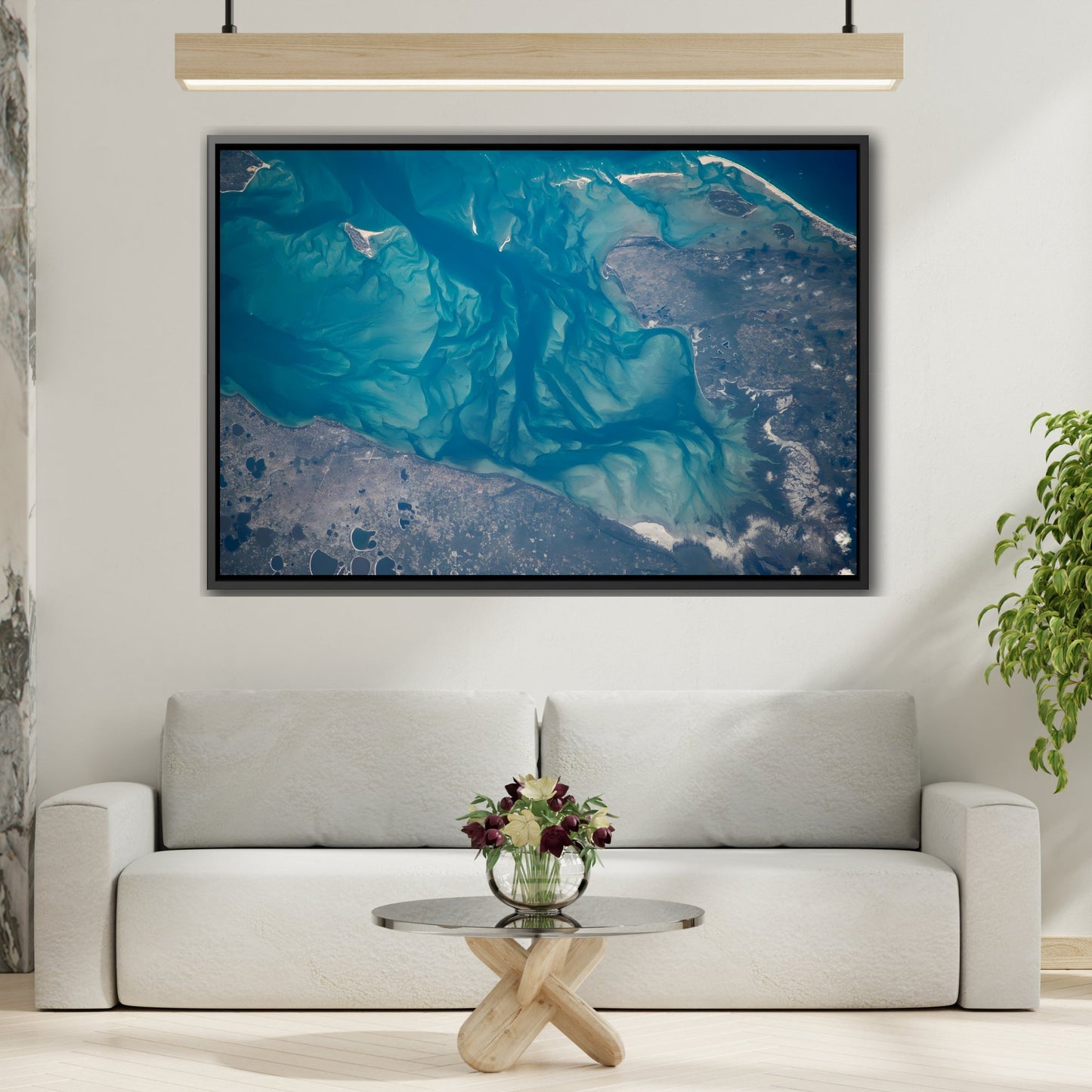 Aerial Majesty Canvas Prints - Blue Ocean Art Decor