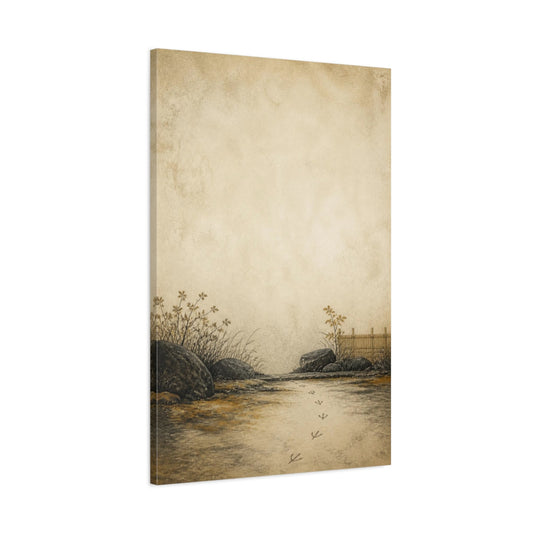 Main Mockup. After Rain Bird Tracks shown as canvas print
