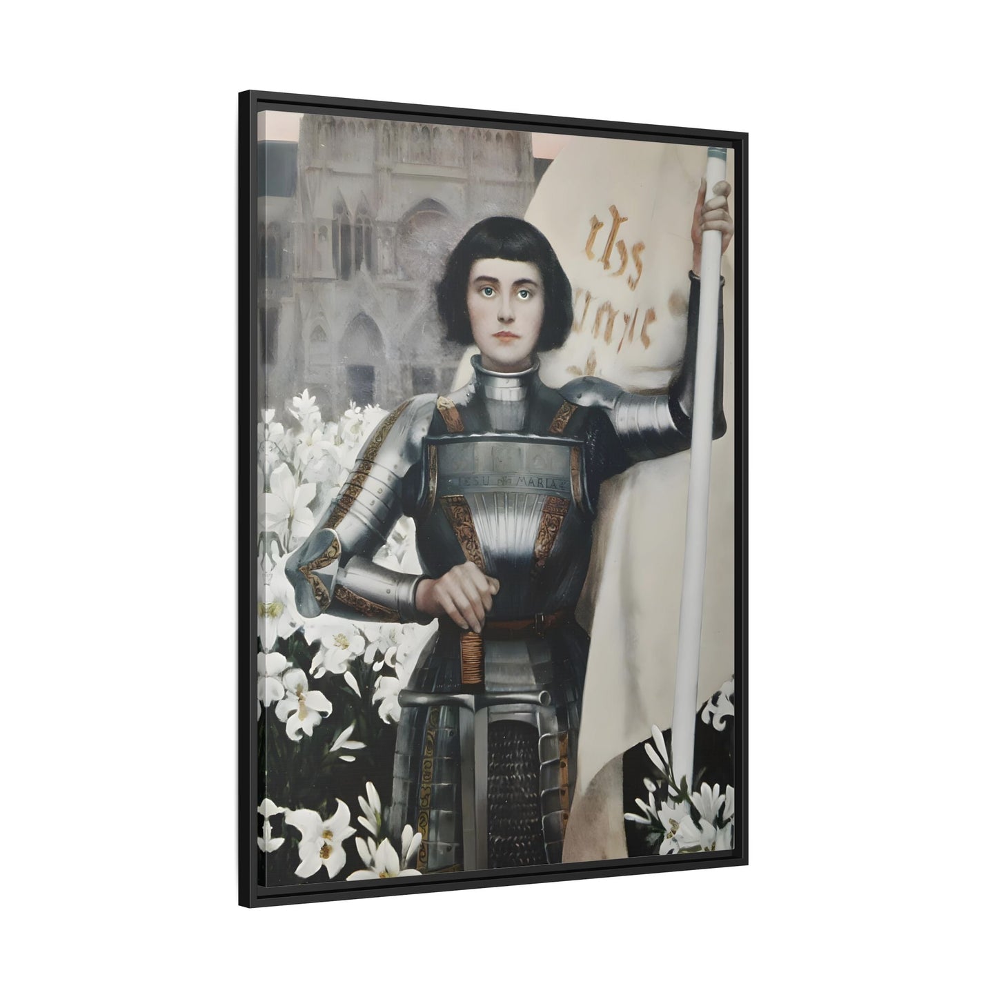 Albert Lynch Joan of Arc Framed Canvas Wall Art Print - YesArtYes
