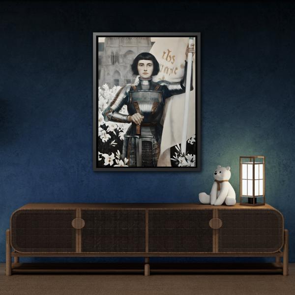 Albert Lynch Joan of Arc Framed Canvas Wall Art Print - YesArtYes