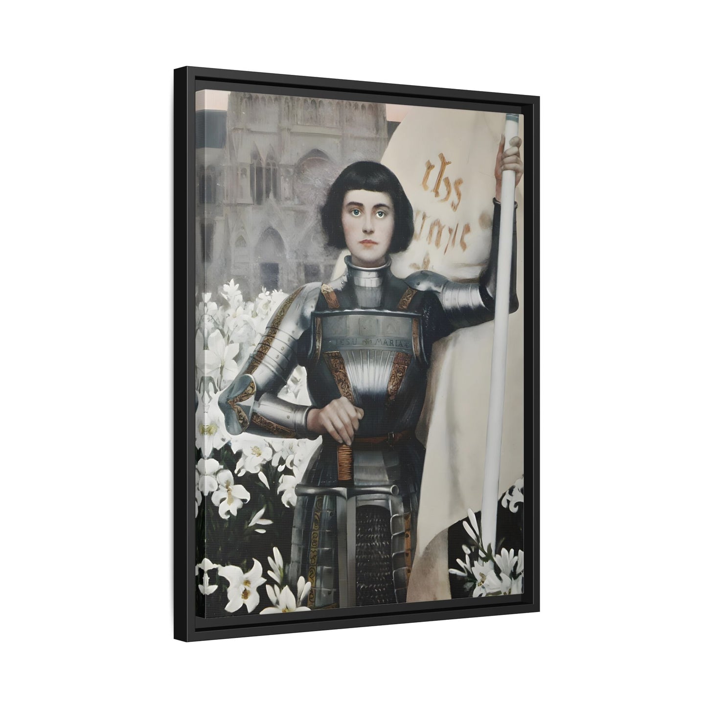 Albert Lynch Joan of Arc Framed Canvas Wall Art Print - YesArtYes