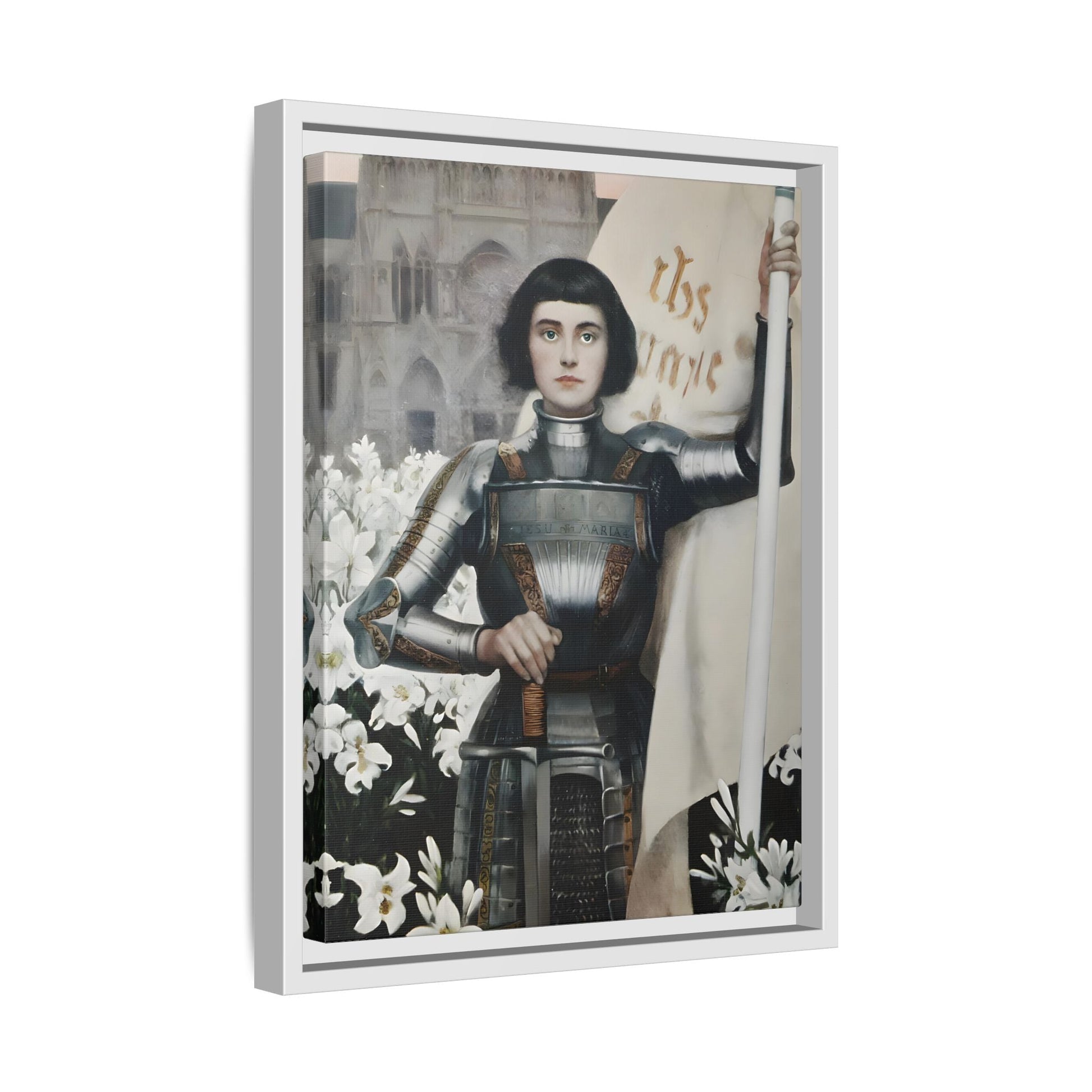 Albert Lynch Joan of Arc Framed Canvas Wall Art Print - YesArtYes