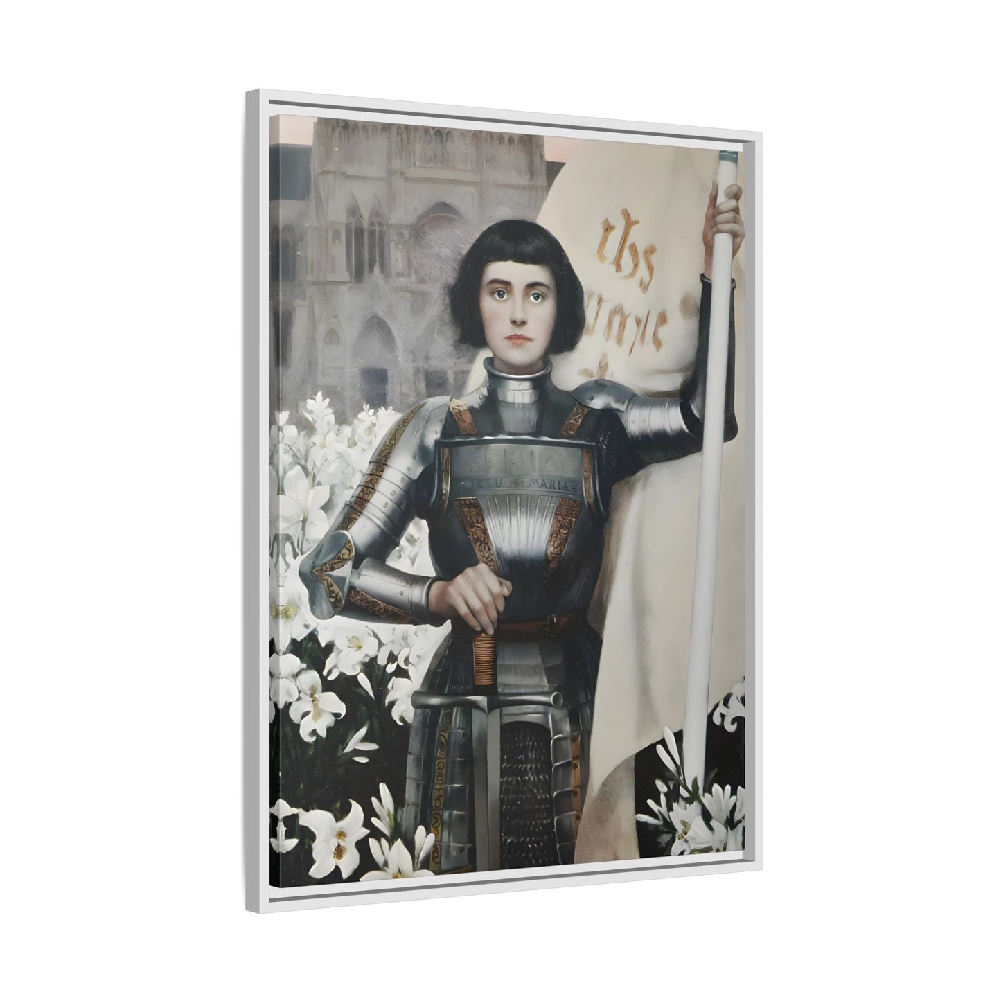 Albert Lynch Joan of Arc Framed Canvas Wall Art Print - YesArtYes