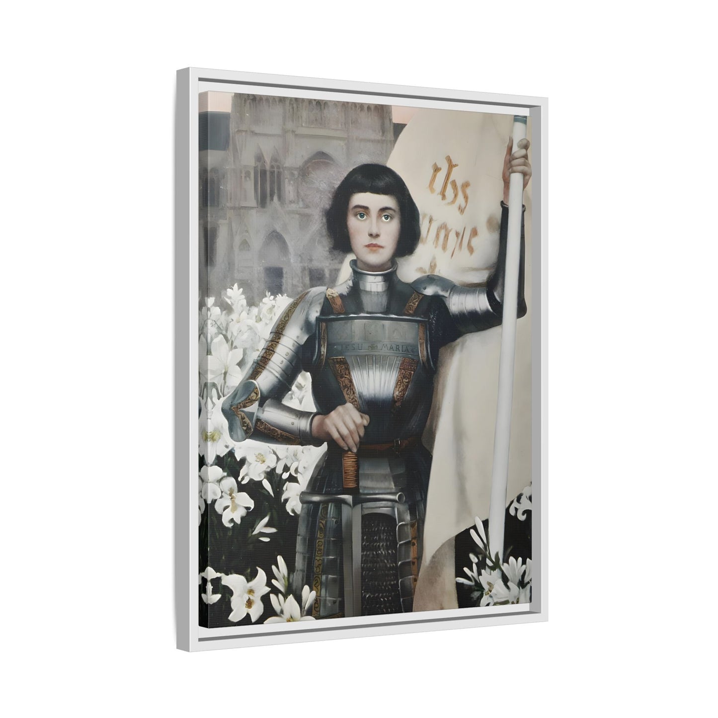 Albert Lynch Joan of Arc Framed Canvas Wall Art Print - YesArtYes