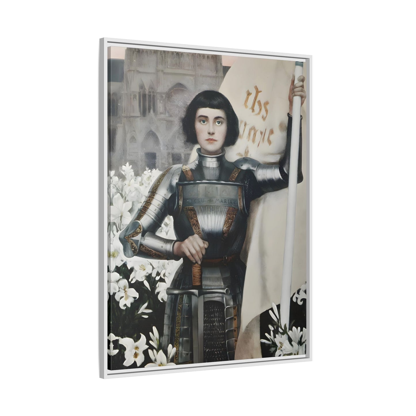 Albert Lynch Joan of Arc Framed Canvas Wall Art Print - YesArtYes