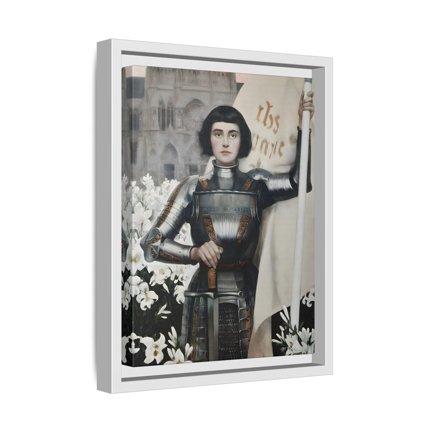Albert Lynch Joan of Arc Framed Canvas Wall Art Print - YesArtYes
