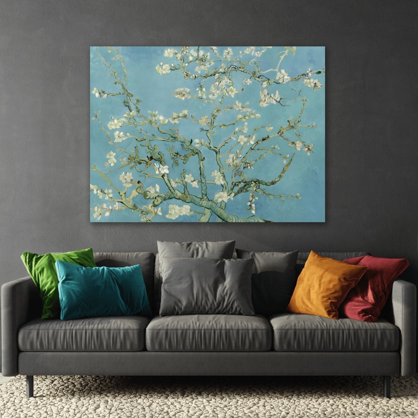 Almond Blossom Tree Canvas Wall Art Print - Famous Vintage by Van Gogh