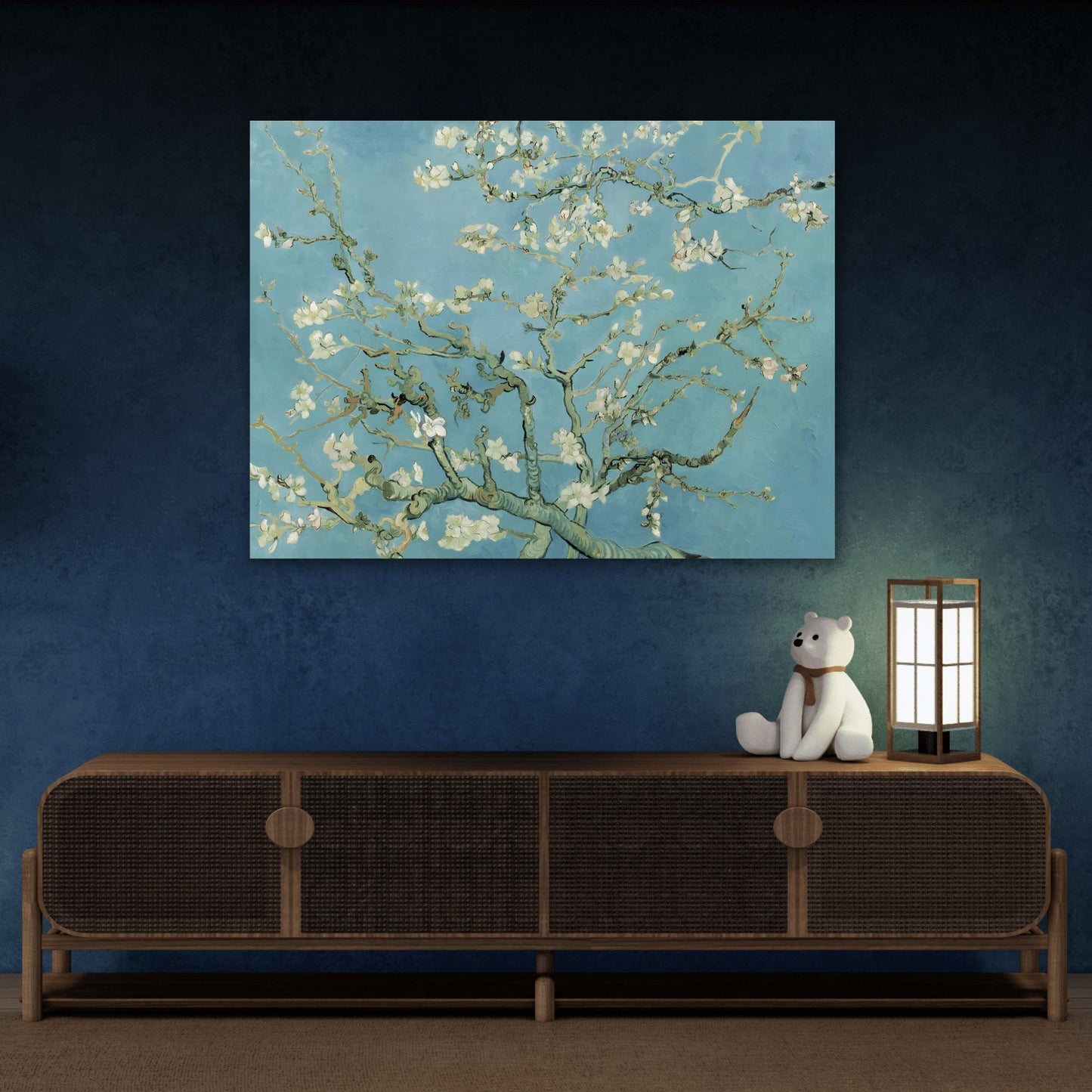 Almond Blossom Tree Canvas Wall Art Print - Famous Vintage by Van Gogh