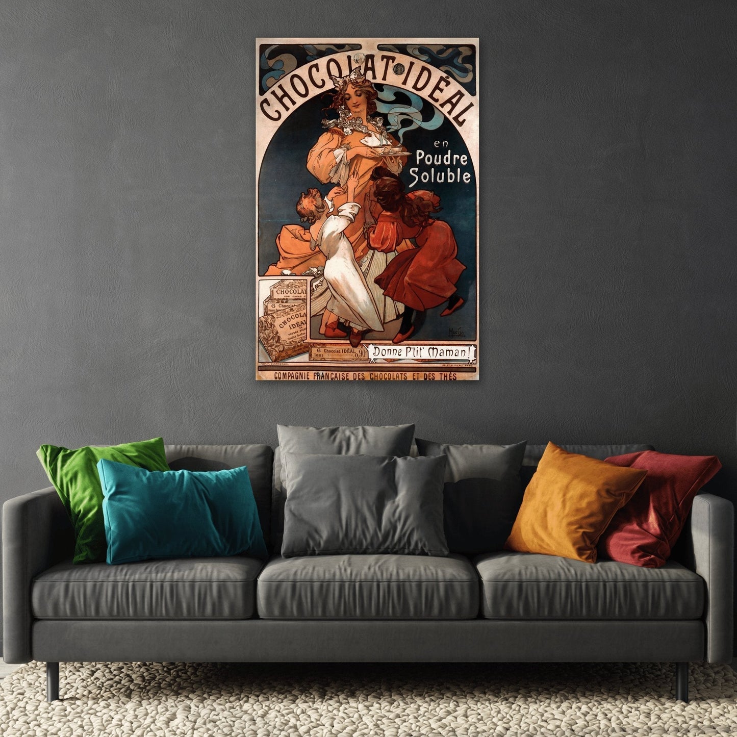 Alphonse Mucha Chocolate Ideal - Canvas Wall Art Print