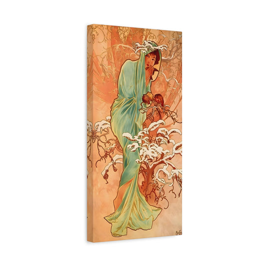 Alphonse Mucha Four Seasons Winter Canvas Wall Art Nouveau Print