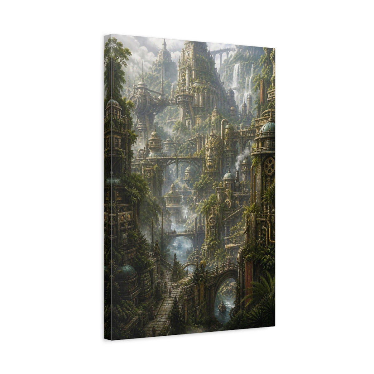 Side Mockup 3. Ancient City Of Falls shown as canvas print
