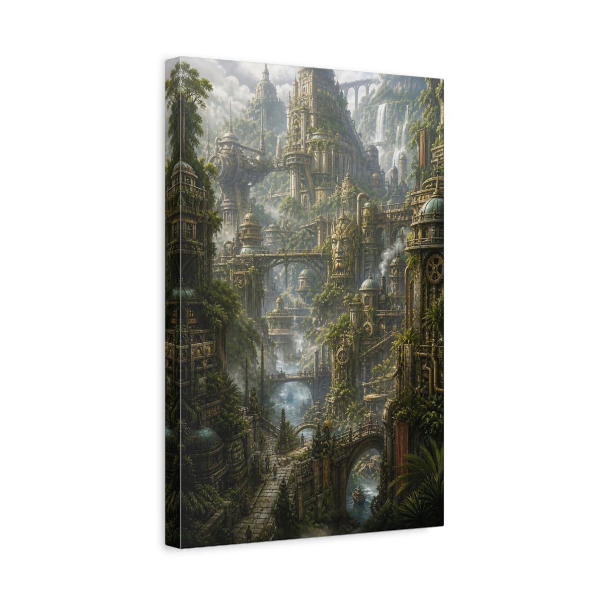Side Mockup 4. Ancient City Of Falls shown as canvas print