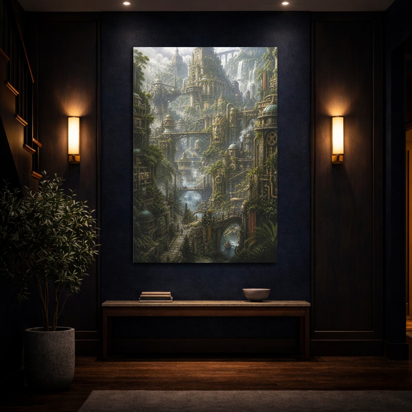 Mockup 4. Ancient City Of Falls shown as canvas print