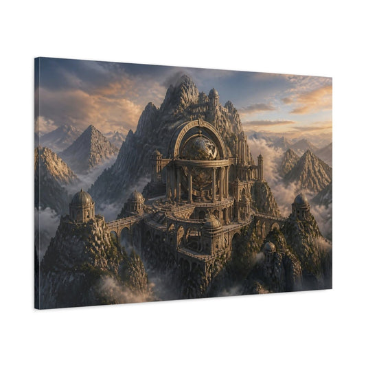 Ancient Mountain Observatory Canvas Print – Living Room, Above Fireplace - YesArtYes