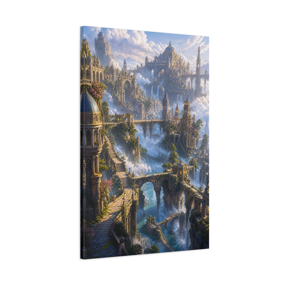 Main Mockup. Ancient Sky City shown as canvas print