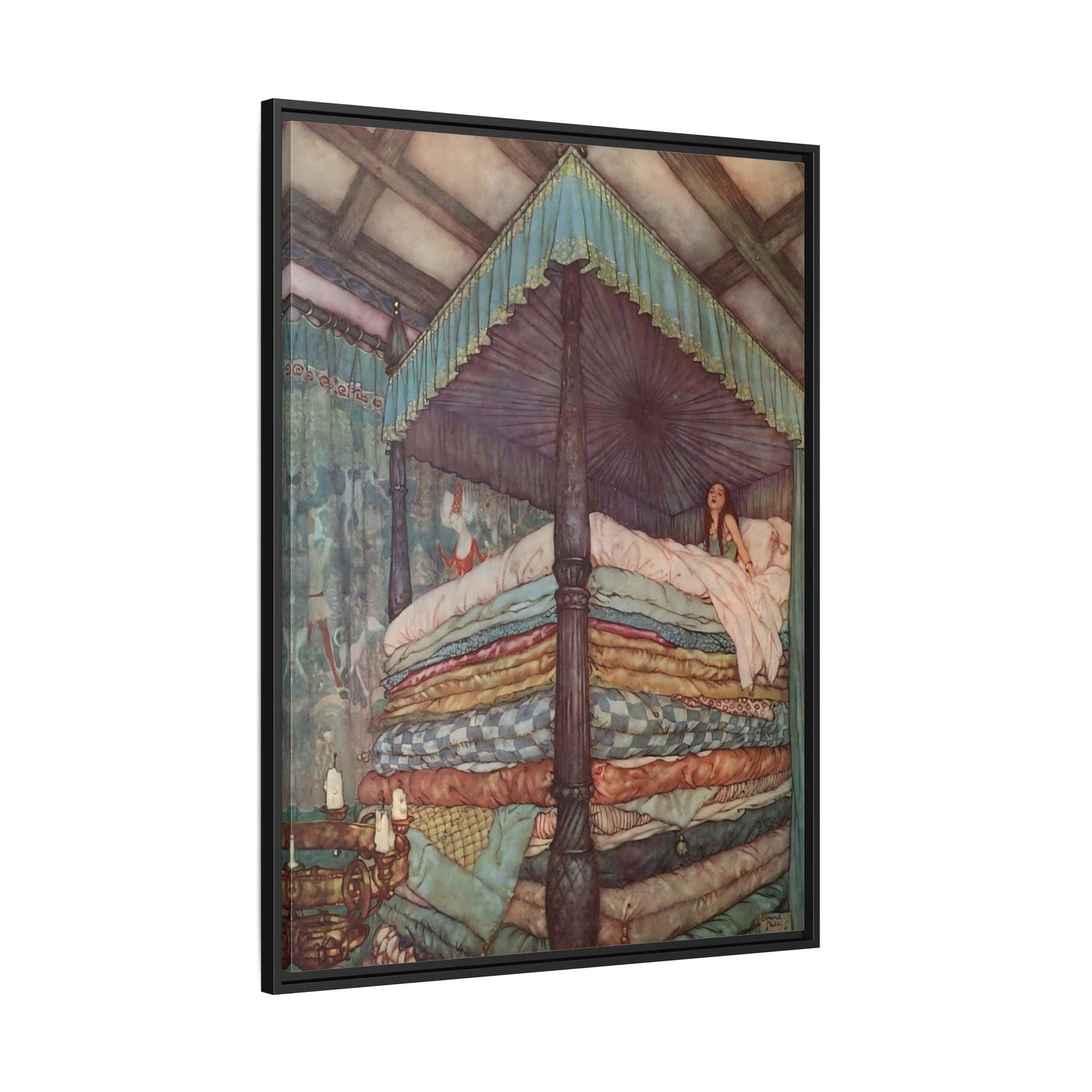 Andersen Fairy Tale Canvas Wall Art Prints - Dulac Princess and the Pea