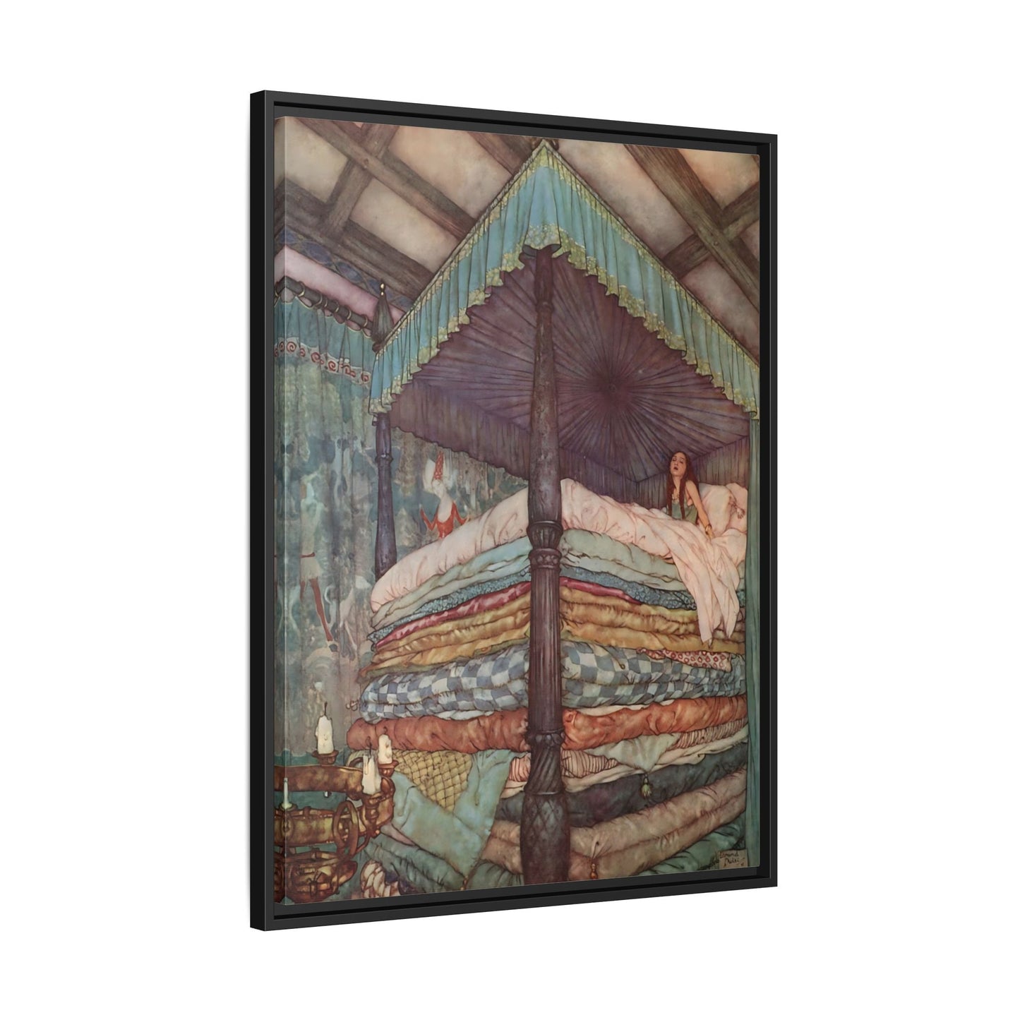 Andersen Fairy Tale Canvas Wall Art Prints - Dulac Princess and the Pea