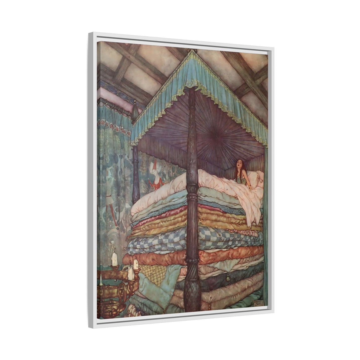 Andersen Fairy Tale Canvas Wall Art Prints - Princess and the Pea - YesArtYes