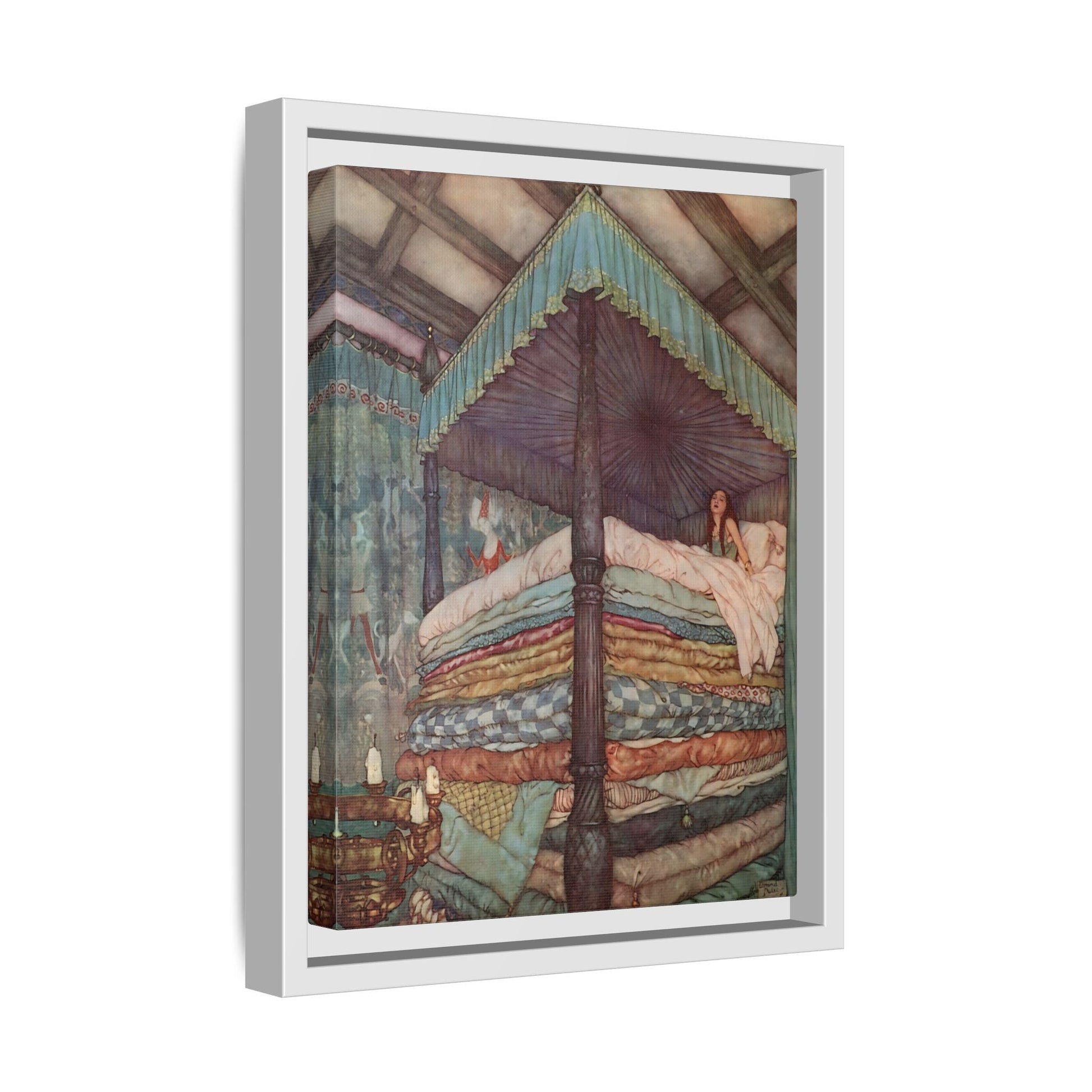 Andersen Fairy Tale Canvas Wall Art Prints - Princess and the Pea - YesArtYes
